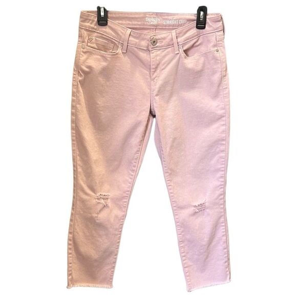 Denizen from Levi’s, low rise straight crop denim jeans, blush, size 29 - Picture 1 of 13